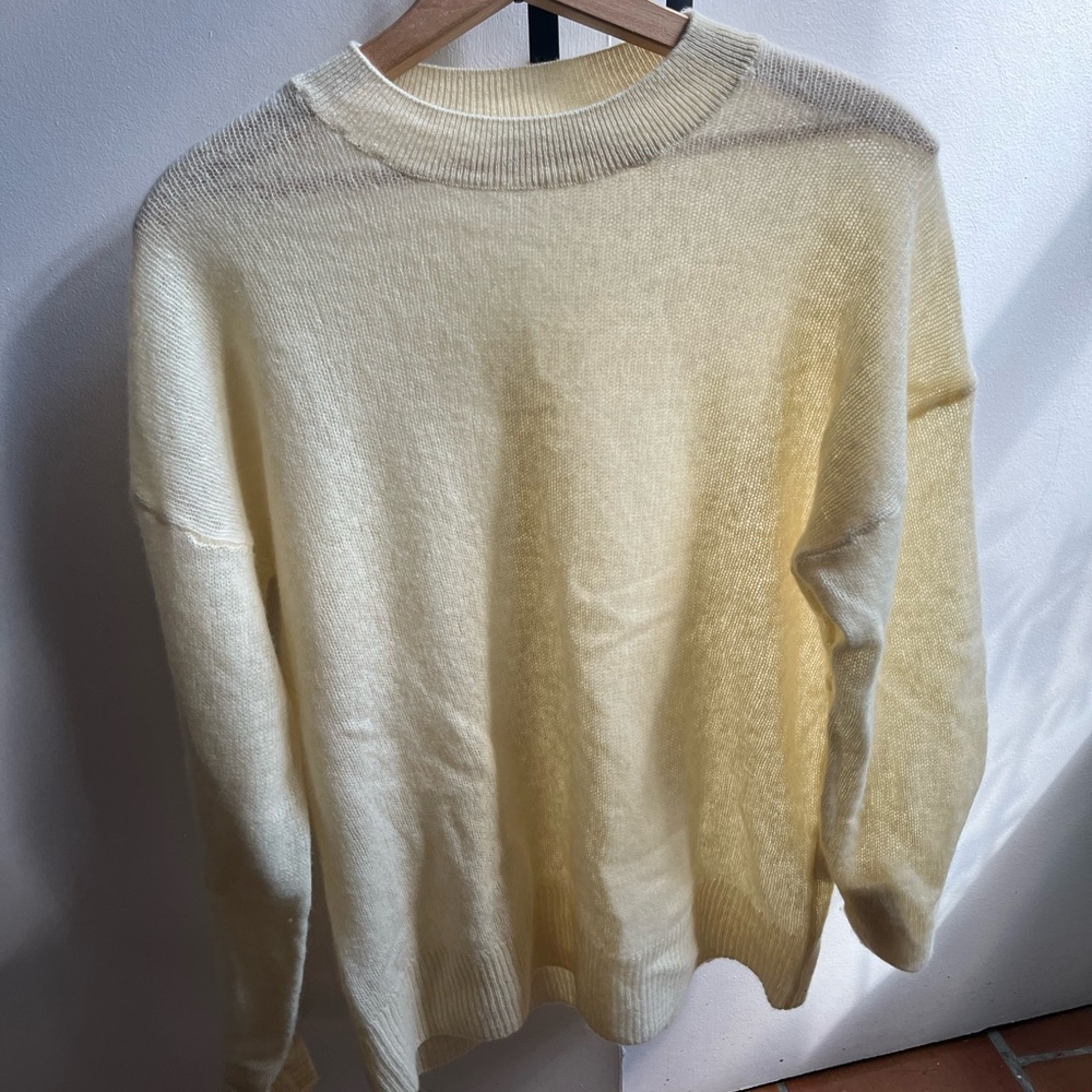 NAADAM Light Yellow Knit Pullover